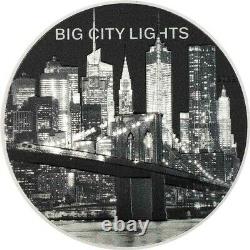 Big City Light New York Silver 2022 $5 1 Oz Pure Silver Coin Cook Islands Cit