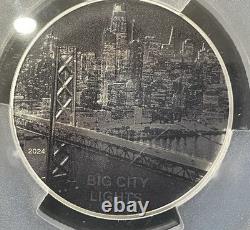 Big City Lights San Francisco 2024 $5 1oz Silver Coin Cook Islands PCGS PR70DCAM