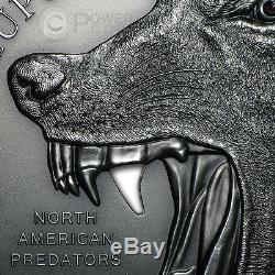 CANIS LUPUS Gray Wolf North American Predators Silver Coin 10$ Cook Islands 2015