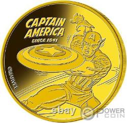 CAPTAIN AMERICA 80th Anniversary Marvel Gold Coin 5$ Cook Islands 2021