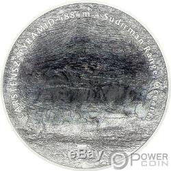 CARSTENSZ PYRAMID 7 Summits 5 Oz Silver Coin 25$ Cook Islands 2020