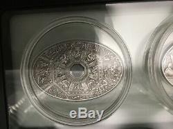 CEILINGS OF HEAVEN Set 3 Silver Coins 5$ Cook Islands 2012 2013 2014
