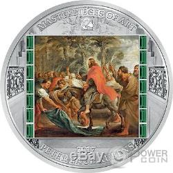 CHRIST ENTRY INTO JERUSALEM Masterpieces 3 Oz Silver Coin 20$ Cook Islands 2017