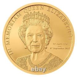 CIT 2022 Cook Islands. 5g Gold Coin $5 Memorial Queen Elizabeth II NGC 69 FR