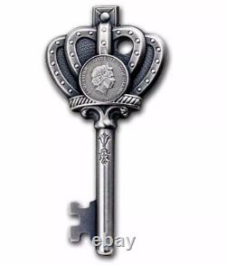 CIT 2023 Key to My Kingdom 1 oz Ultra High Relief Antique Silver Coin