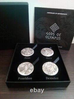 COOK ISLAND 4 x 2oz Silver $2 GODS OF OLYMPUS Antiqued Part 1