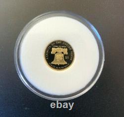 COOK ISLAND $5 1/10 oz. 24 PURE GOLD COIN RARE LADY LIBERTY DESIGN