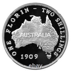 COOK ISLANDS 1 Dollar 2005 Silver 1oz. NGC PF70'Australian Pattern Florin 1909
