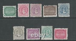 COOK ISLANDS 1902 QUEEN MAKEA TAKAU, WRYBILL (Scott 30-38) F/VF MH zy20