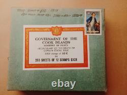 COOK ISLANDS 1979 Captain Cook Death 20C Value Set of 250 Sheets UNOPENED RARE