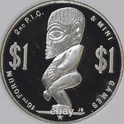 COOK ISLANDS. 1985, 1 Dollars, Silver NGC PF69 Top Pop? Tangarao, 2nd PIC