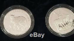 COOK ISLANDS 1991 $50 proof silver coins Endangered Wildlife