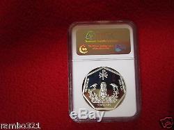 COOK ISLANDS 1999 SILVER 5 Dollars Millennium 7 Sided 1 troy oz KM#367 NGC PF69