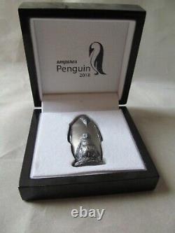 COOK ISLANDS $20 2018 EMPEROR PENGUIN Silver Coin. Limited Edition of 888
