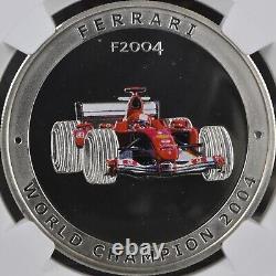 COOK ISLANDS. 2005, 5 Dollars, Silver NGC PF69 Top Pop? Ferrari F2004 FE2