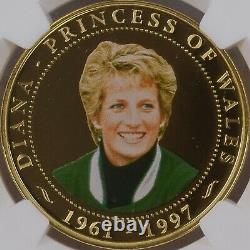 COOK ISLANDS. 2007, Dollar NGC PF68 Top Pop? Princess Diana, Philly Eagles