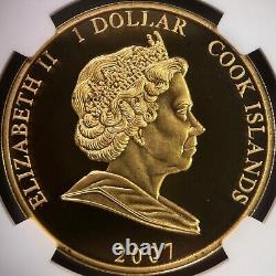 COOK ISLANDS. 2007, Dollar NGC PF69 Top Pop? EIIR Philip, Carriage