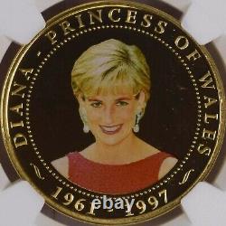 COOK ISLANDS. 2007, Dollar NGC PF69 Top Pop? Princess Diana, Red Cross