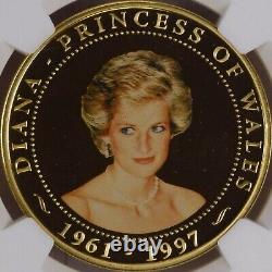 COOK ISLANDS. 2007, Dollar NGC PF69 Top Pop? Princess Diana, West Africa