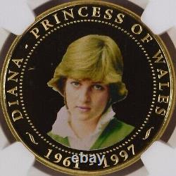 COOK ISLANDS. 2007, Dollar NGC PF69 Top Pop? Princess Diana, Young Lady Di