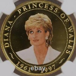 COOK ISLANDS. 2008, Dollar NGC PF69 Top Pop? Princess Diana, Hospital
