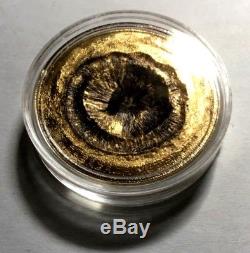 COOK ISLANDS 2017 2 Dollars CHERGACH METEORITE 1/2oz Silver Gold Gilded CoA Case
