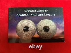 COOK ISLANDS 2018 $20 Apollo 8 50th Anniversary 3 OZ. 999 SILVER PCGS MS-69