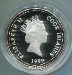 COOK ISLANDS 5 x ONE DOLLAR 1999 MARINE COLLECTION SILVER PROOF SET