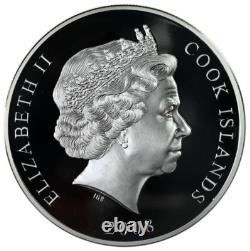 COOK ISLANDS $50 2008 5oz. Silver Mother of Pearl Tales of the Caribbean Mtg. 500