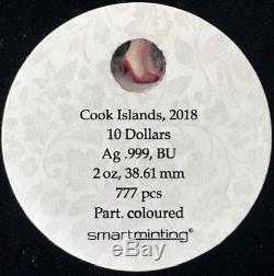 COOK ISLANDS LITTLE SECRETS $10 2 oz Silver Coin Keyhole Effect 2018 OGP