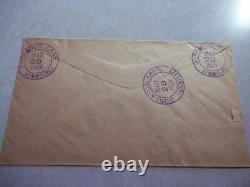 COOK ISLANDS Stamps On 1924 Registered Cover To USA Includes ONE HALF PENNY OVPT