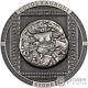 COYOLXAUHQUI STONE Antiqued Symbolism 3 Oz Silver Coin 20$ Cook Island 2021