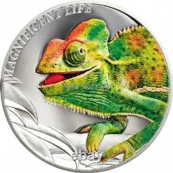 Chameleon Magnificent Life 1 oz silver coin Cook Islands 2020