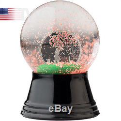 Cherry Blossom Globe Proof-like Silver Coin Cook Islands 1$ 2017