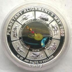 Cook 2000 Solar System 10 Dollars 10oz Colour Silver Coin, Proof