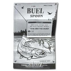 Cook Island 1/2 oz. 999 Silver Buel Spoon Fishing Lure Spinner Trout 2$ Coin NEW