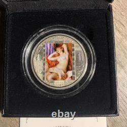 Cook Island $20 Masterpice Of Art 2010 Huge Renoir The Sleeping Bather 3oz Siv
