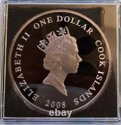 Cook Island 2008 Antonov-74 1 Dollar 1oz Silver BU