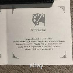 Cook Island 2013 $20 Masterpice of Art Lady Godiva by John Collier 3oz Silver