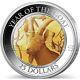 Cook Island 2015 25$ Year of the Goat Mother of Pearl 5oz Silver Coin