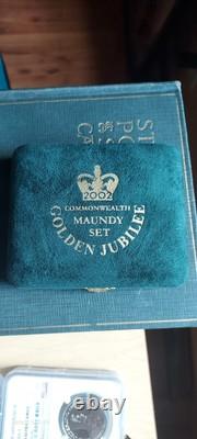 Cook Island Elizabeth II, Silver Proof'Golden Jubilee Maundy' Set, 2002 Rare