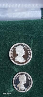 Cook Island Elizabeth II, Silver Proof'Golden Jubilee Maundy' Set, 2002 Rare