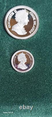 Cook Island Elizabeth II, Silver Proof'Golden Jubilee Maundy' Set, 2002 Rare