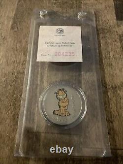 Cook Islands 1/2 dollar 50 cents Cartoons Garfield Cat PERTH MINT CuNi coin 1999