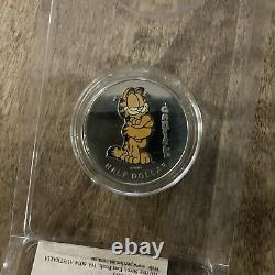 Cook Islands 1/2 dollar 50 cents Cartoons Garfield Cat PERTH MINT CuNi coin 1999