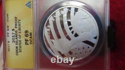 Cook Islands 1 Dollar 2017 Statue of Liberty 1/2 Oz. 999 Silver ANACS PF69