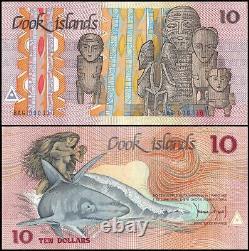 Cook Islands 10 Dollars, 1987 ND, P-4, UNC X 10 PCS