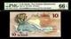 Cook Islands 10 Dollars 1987 PMG 66 EPQ UNC Pick # 4a S/N BAJ000002 Low #