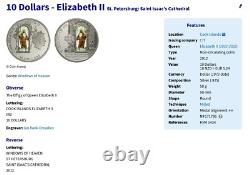 Cook Islands 10 Dollars 2012 St. Petersburg Sold For $200 Box + Coa B79