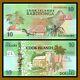 Cook Islands 10 Dollars, ND 1992 P-8 (Replacement ZZZ000090) Unc